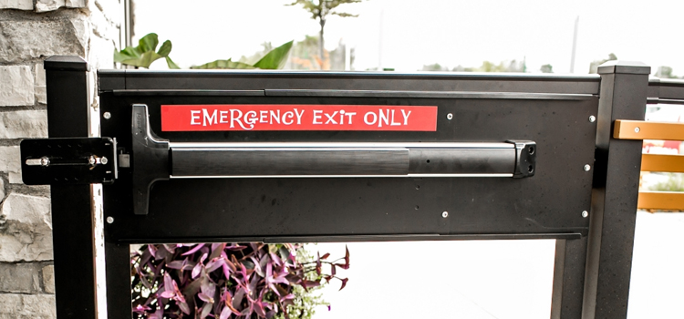 emergency push bar installation in Isla Vista