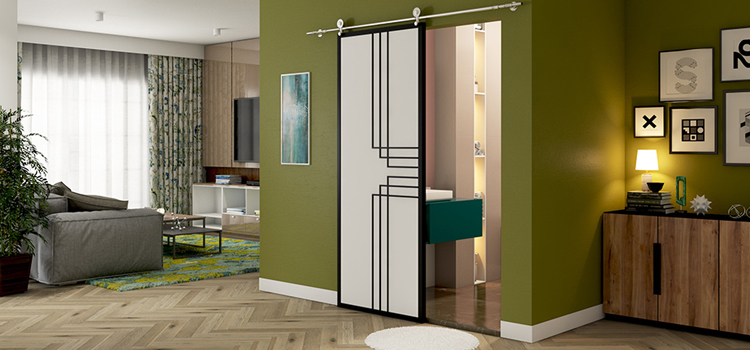 sliding bathroom door installation in Isla Vista